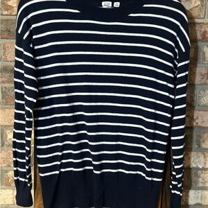 GAP Blue and White Crewneck Sweater